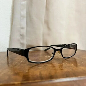 Womens Rampage R181‎ BLK Green Full Rim Rectangle Eyeglasses 51-17-135 3-1.7